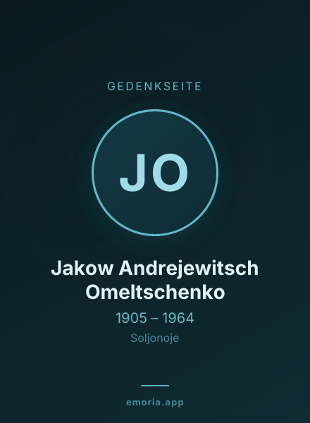 Gedenkportrait von Jakow Andrejewitsch Omeltschenko
