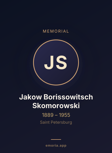 Memorial portrait of Jakow Borissowitsch Skomorowski