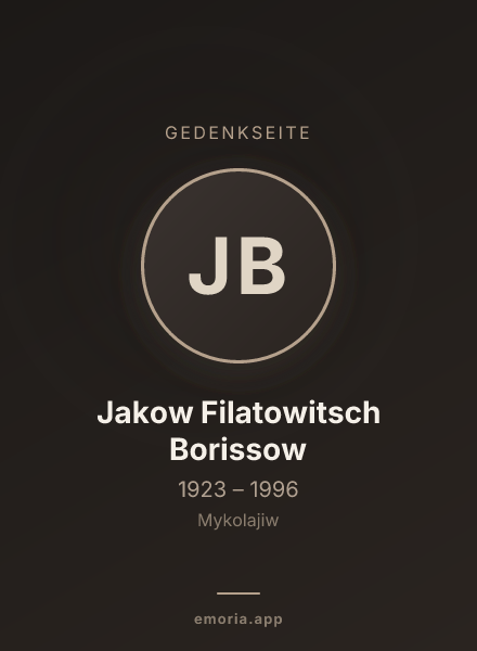 Gedenkportrait von Jakow Filatowitsch Borissow
