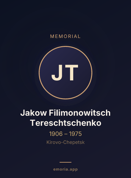 Memorial portrait of Jakow Filimonowitsch Tereschtschenko
