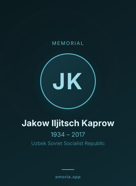 Memorial portrait of Jakow Iljitsch Kaprow