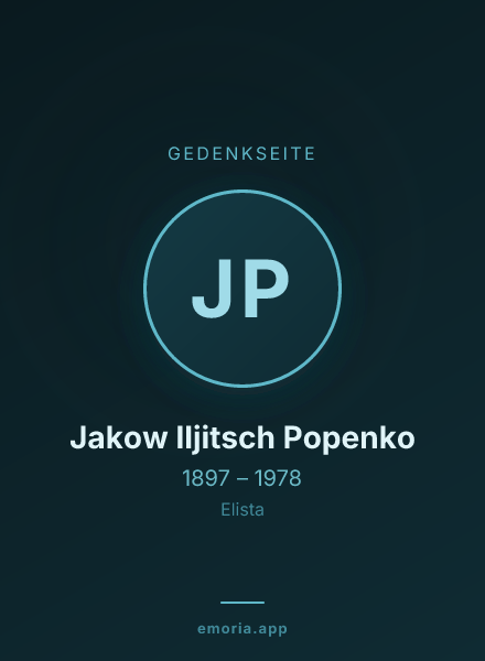 Gedenkportrait von Jakow Iljitsch Popenko