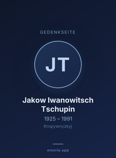 Gedenkportrait von Jakow Iwanowitsch Tschupin