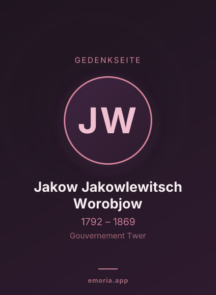 Gedenkportrait von Jakow Jakowlewitsch Worobjow