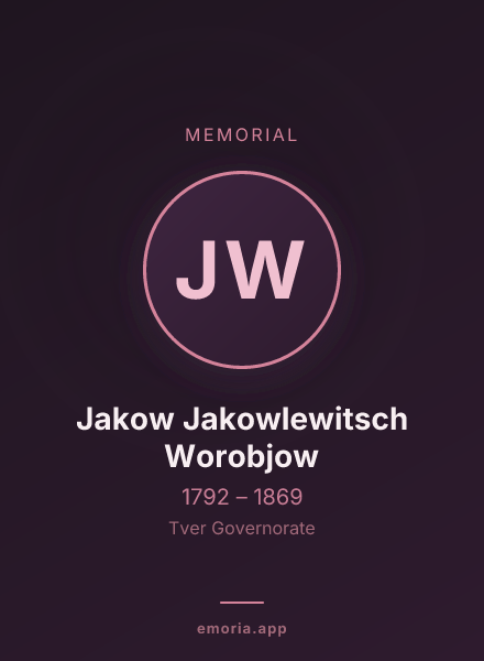Memorial portrait of Jakow Jakowlewitsch Worobjow