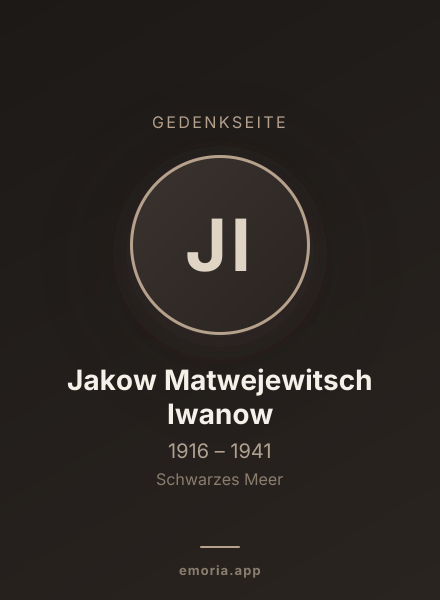 Gedenkportrait von Jakow Matwejewitsch Iwanow