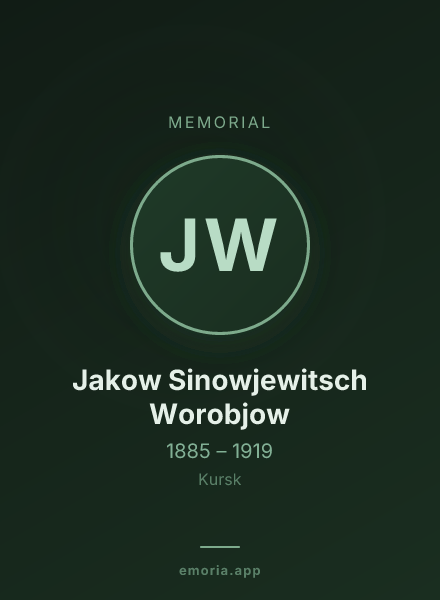 Memorial portrait of Jakow Sinowjewitsch Worobjow