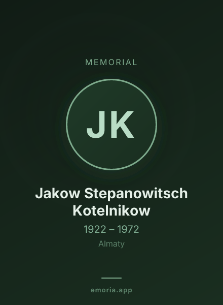 Memorial portrait of Jakow Stepanowitsch Kotelnikow