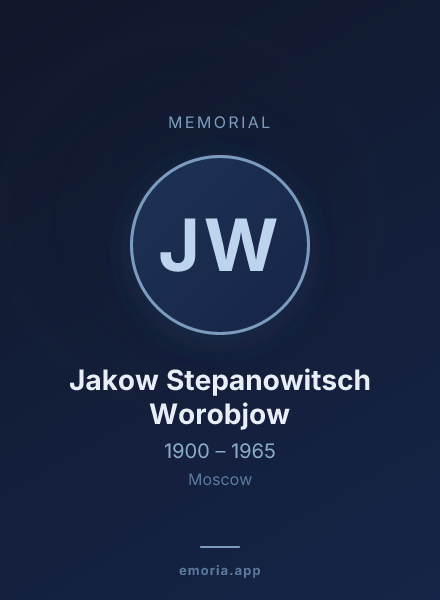 Memorial portrait of Jakow Stepanowitsch Worobjow