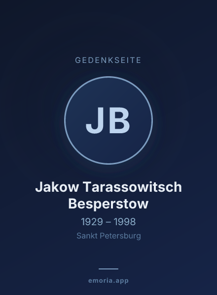 Gedenkportrait von Jakow Tarassowitsch Besperstow