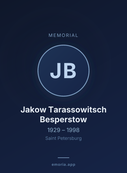 Memorial portrait of Jakow Tarassowitsch Besperstow