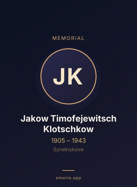 Memorial portrait of Jakow Timofejewitsch Klotschkow