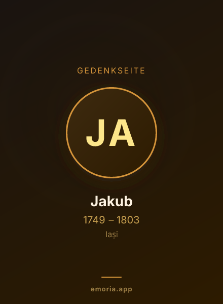 Gedenkportrait von Jakub