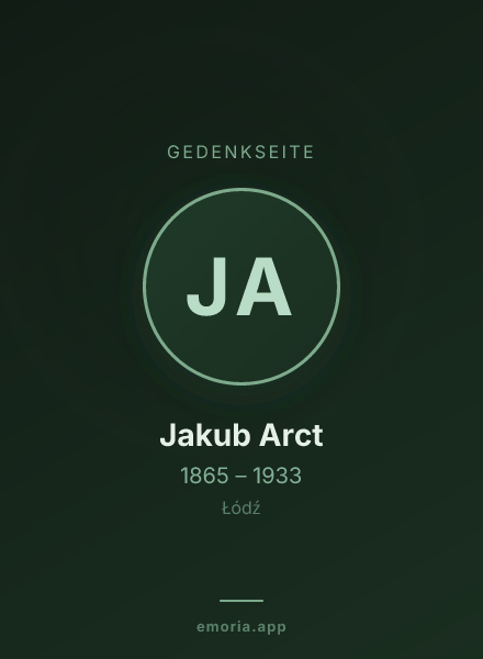 Gedenkportrait von Jakub Arct