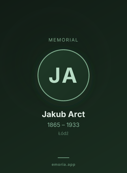 Memorial portrait of Jakub Arct