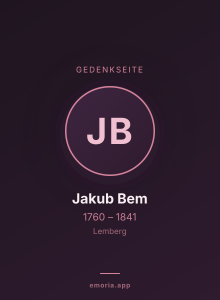 Gedenkportrait von Jakub Bem