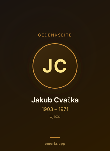 Gedenkportrait von Jakub Cvačka