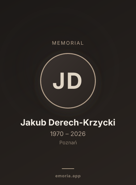Memorial portrait of Jakub Derech-Krzycki
