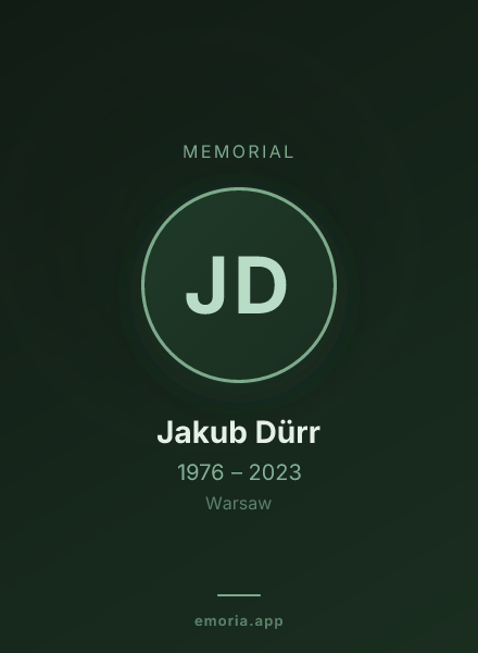 Memorial portrait of Jakub Dürr
