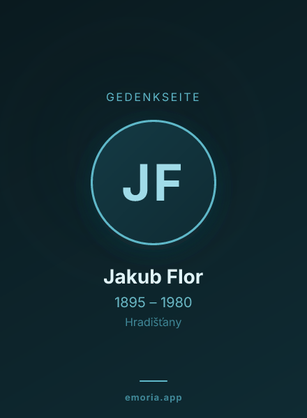 Gedenkportrait von Jakub Flor