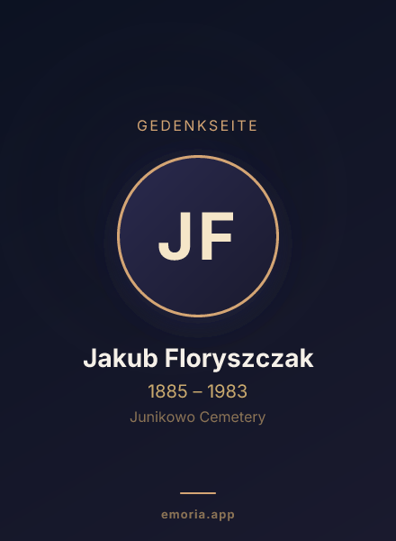 Gedenkportrait von Jakub Floryszczak