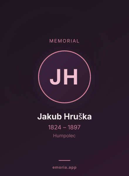 Memorial portrait of Jakub Hruška