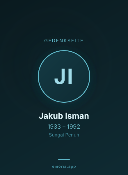 Gedenkportrait von Jakub Isman