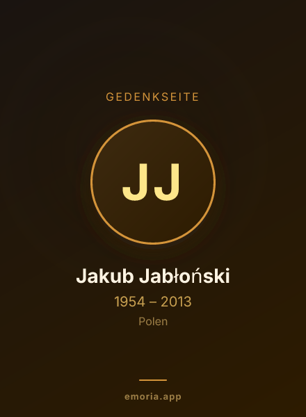 Gedenkportrait von Jakub Jabłoński