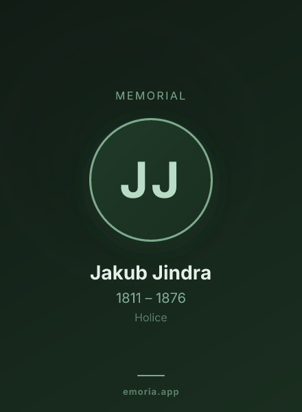 Memorial portrait of Jakub Jindra