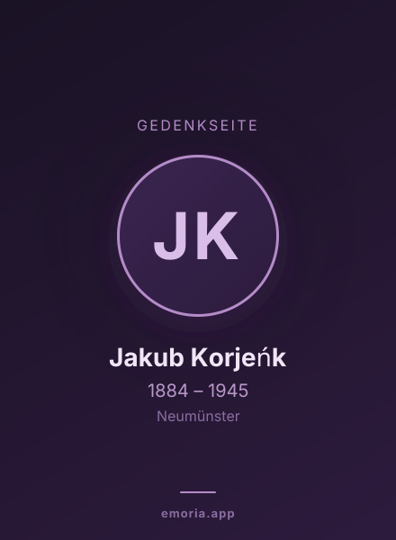 Gedenkportrait von Jakub Korjeńk