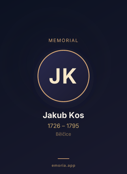 Memorial portrait of Jakub Kos