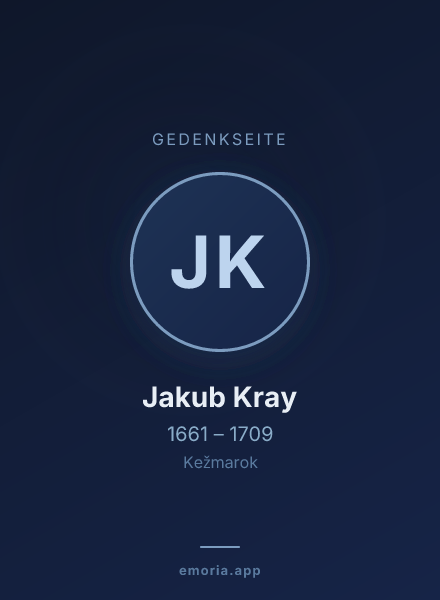 Gedenkportrait von Jakub Kray