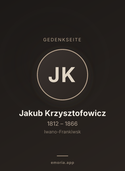 Gedenkportrait von Jakub Krzysztofowicz