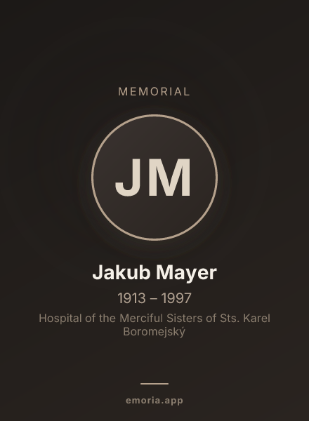 Memorial portrait of Jakub Mayer