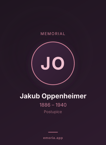 Memorial portrait of Jakub Oppenheimer
