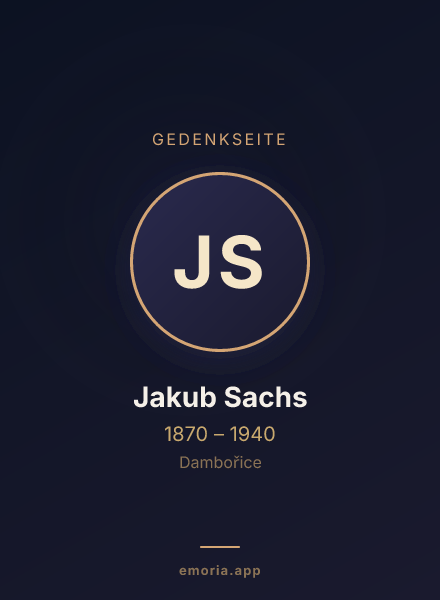 Gedenkportrait von Jakub Sachs