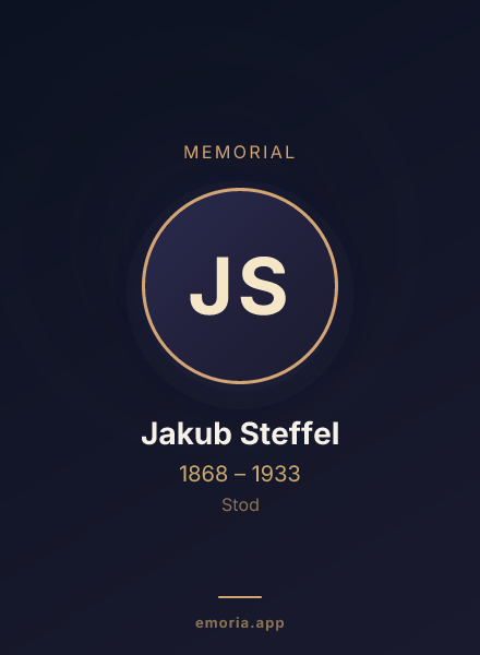 Memorial portrait of Jakub Steffel