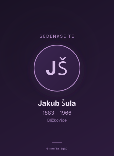 Gedenkportrait von Jakub Šula