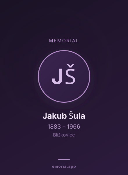 Memorial portrait of Jakub Šula