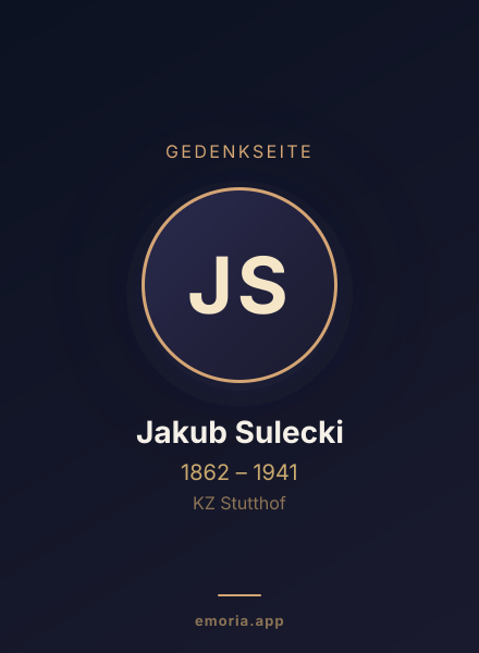 Gedenkportrait von Jakub Sulecki
