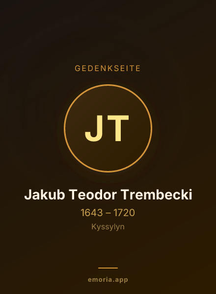 Gedenkportrait von Jakub Teodor Trembecki