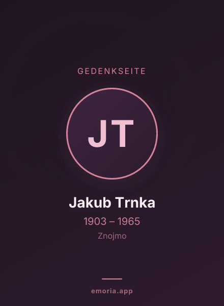 Gedenkportrait von Jakub Trnka