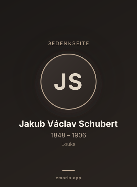 Gedenkportrait von Jakub Václav Schubert