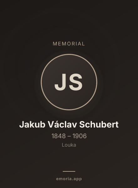 Memorial portrait of Jakub Václav Schubert