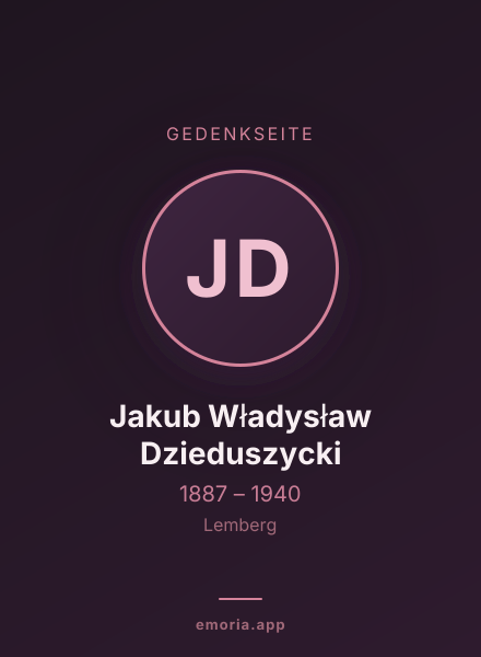 Gedenkportrait von Jakub Władysław Dzieduszycki