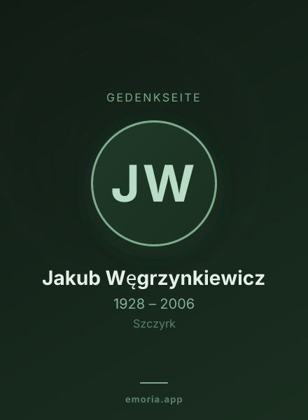 Gedenkportrait von Jakub Węgrzynkiewicz