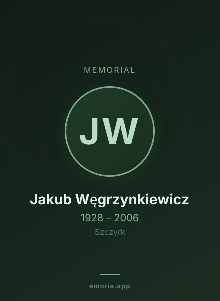 Memorial portrait of Jakub Węgrzynkiewicz
