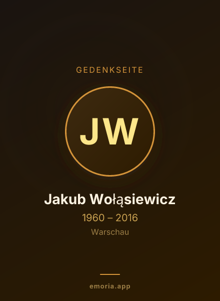 Gedenkportrait von Jakub Wołąsiewicz
