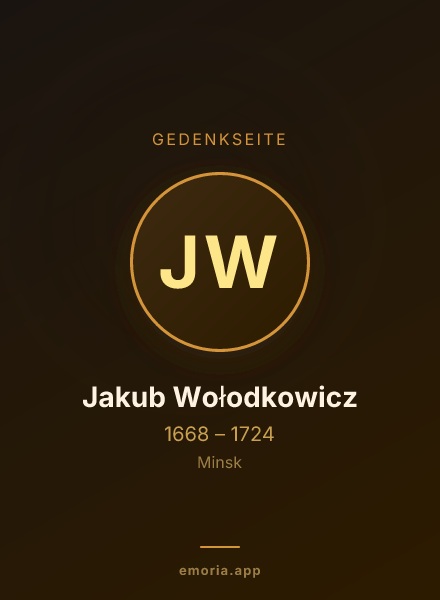 Gedenkportrait von Jakub Wołodkowicz