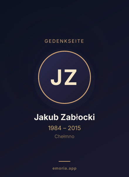 Gedenkportrait von Jakub Zabłocki